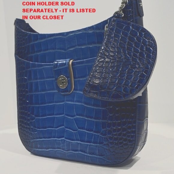 NWT ✅ Brahmin LEIA Heavenly Blue Lumeria Leather Crossbody Bag ✨ COA, DUST BAG - Picture 17 of 17